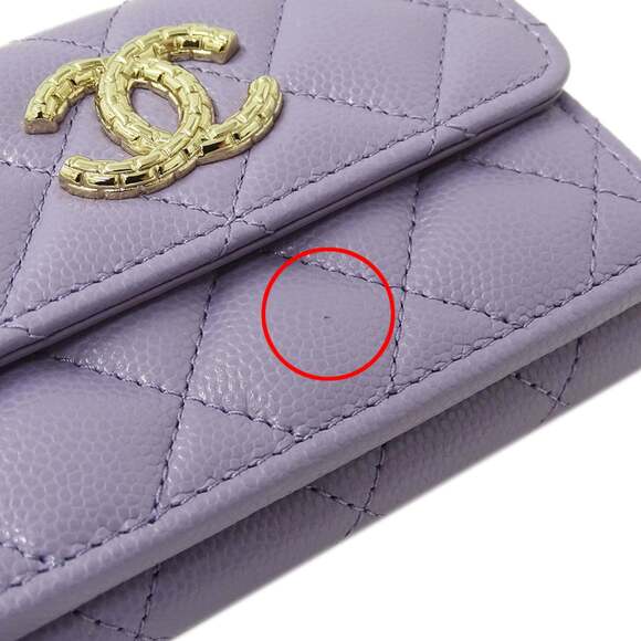 CHANEL Purple Caviar Leather Wallet - Picture 12 of 12